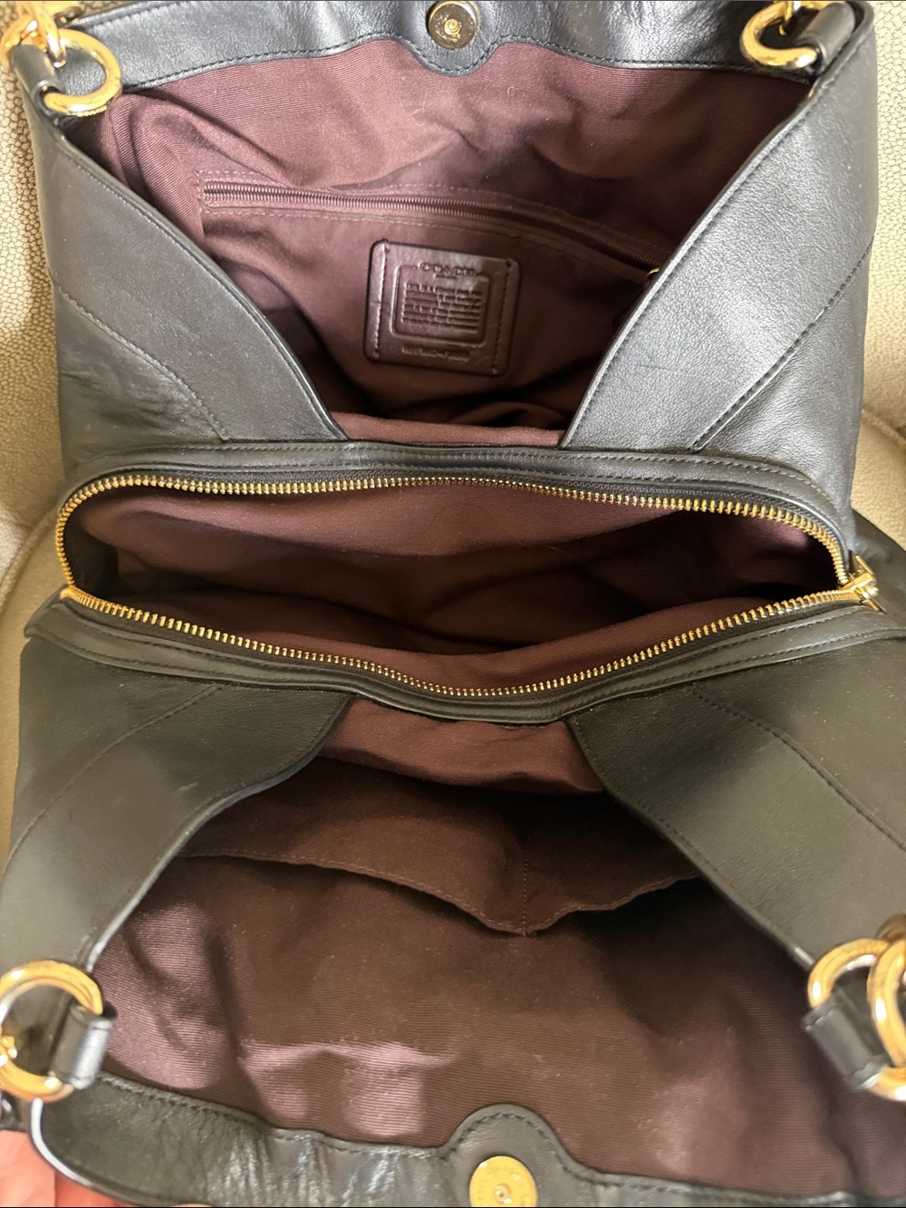 EUC | Coach Lexy Black Quilted Leather Shoulder bag - Picture 5 of 12